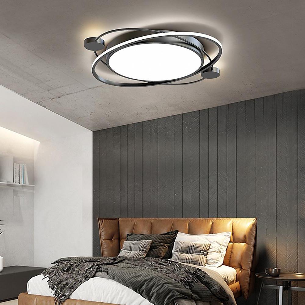LED Geometric Shapes Circle Dimmable Flush Mount Lights with Remote Control