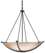 Compass 34.2" Wide Large Scale Black Pendant With Sand Glass Shade