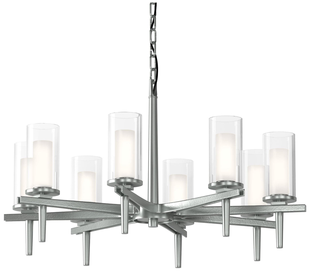 Constellation 34"W 8 ArmChandelier w/ Opal and Clear Glass