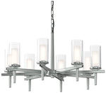 Constellation 34"W 8 ArmChandelier w/ Opal and Clear Glass