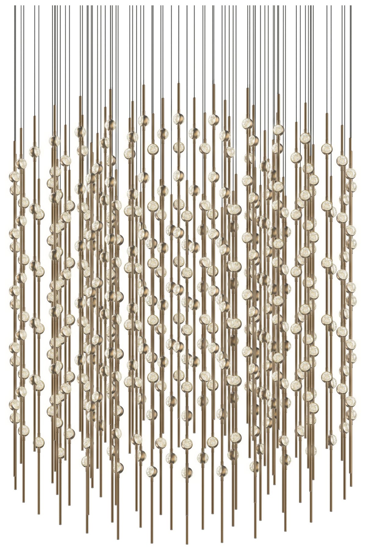 Constellation 48" Centaurus Cylinder LED Pendant - Brass - Clear Lens