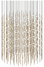 Constellation 48" Centaurus Cylinder LED Pendant - Brass - White Lens