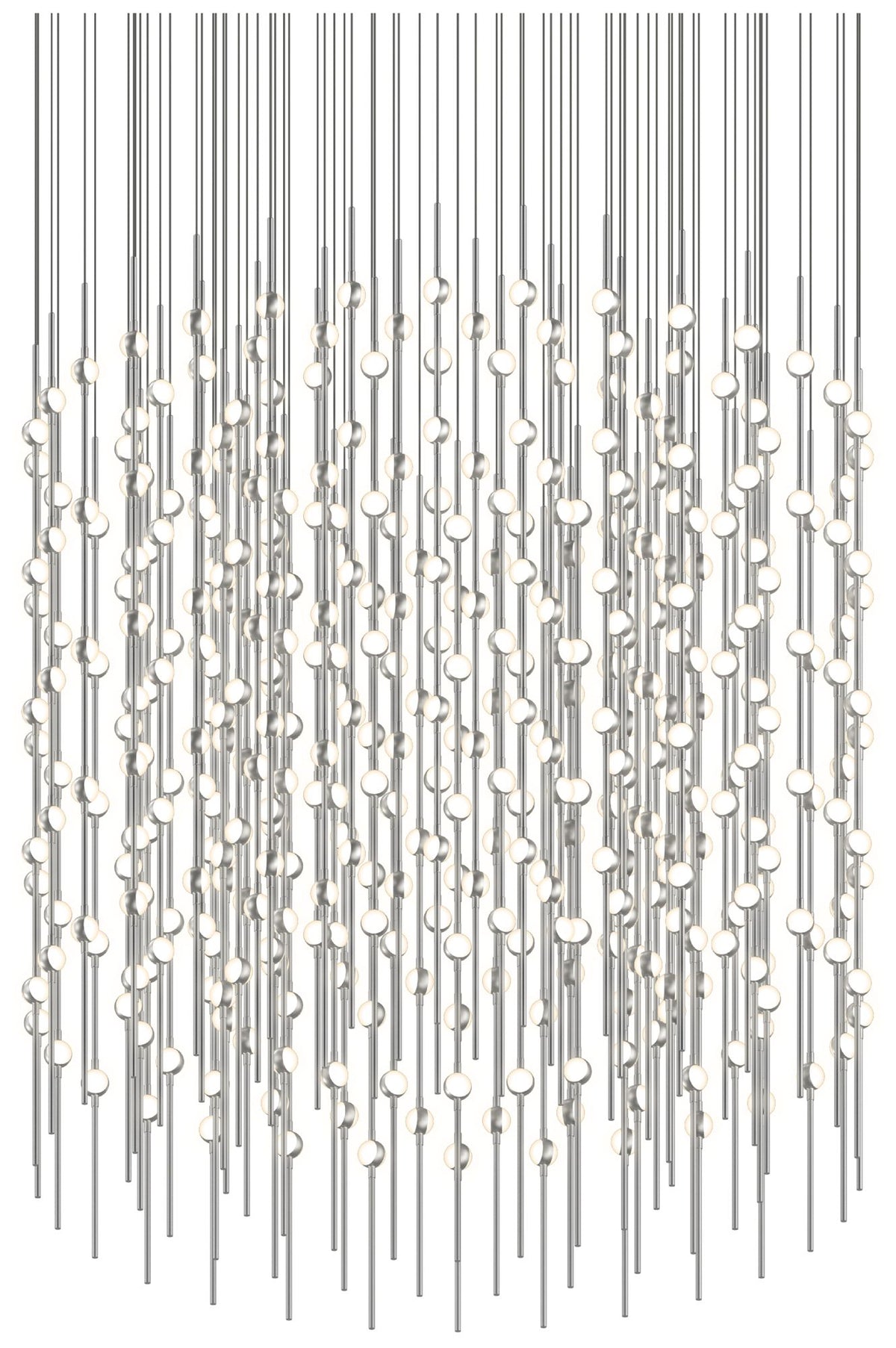 Constellation 48" Centaurus Cylinder LED Pendant - Nickel - White Lens