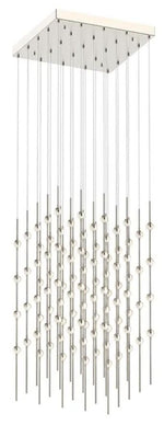 Constellation Cosmic Cube 20" LED Pendant - Satin Nickel - Clear Lens