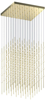 Constellation Cosmic Cube 30" LED Pendant - Satin Brass - Clear Lens