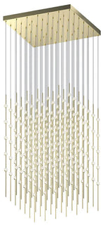 Constellation Cosmic Cube 30" Wide Satin Brass 2700K Clear Lens LED Pe