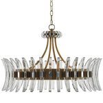 Coquette 29 3/4" Wide Antique Brass and Crystal Chandelier