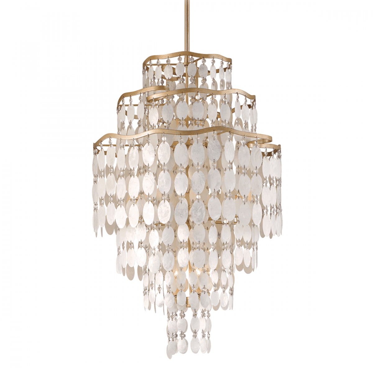 Giselle Chandelier, 24-Light, Delphine, Metal, Crystal Shade, 46"W (1-1962-24-18 ALVNZ)