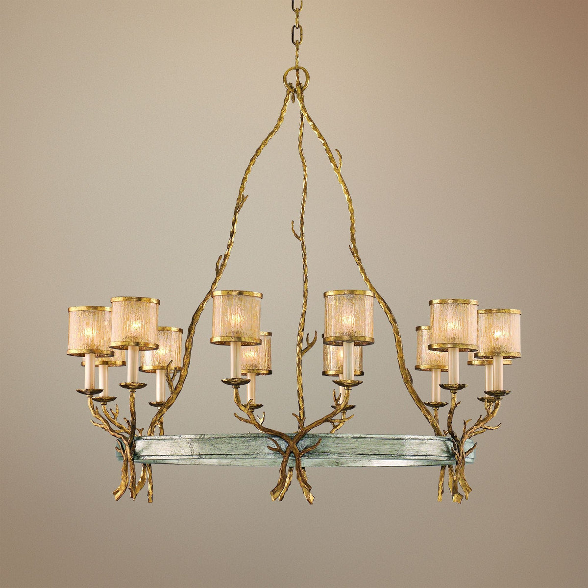 Corbett Parc Royale 41" Wide Gold Ice 12-Light Chandelier