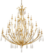 Corbett Prosecco 60" Wide Gold Leaf 24-Light Chandelier