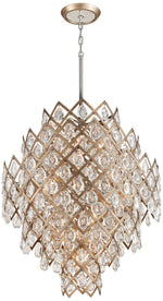 Corbett Tiara 32.25" WideIron and Stainless Steel 11 Light Pendant