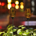 Creative Vintage Solar Outdoor Post Lights LED Garden Lights Pole Lamp Patio Lights