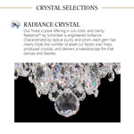 Crystal Empire 29.5"H x 24"W 6-Light Chandelier in Black