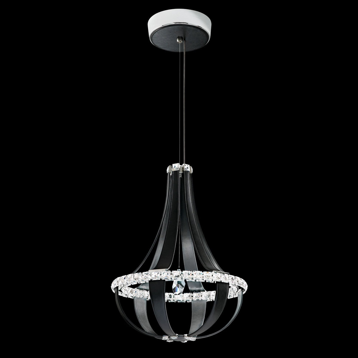 Crystal Empire LED 27"H x 20.5"W 12-Light Chandelier in Grizzly B
