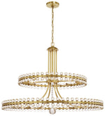 Crystorama Clover 40" Wide Aged Brass 2-Tier Chandelier
