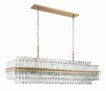 Crystorama Hayes 50"W Aged Brass 16-Light Linear Chandelier