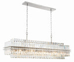 Crystorama Hayes 50"W Polished Nickel 16-Light Linear Chandelier