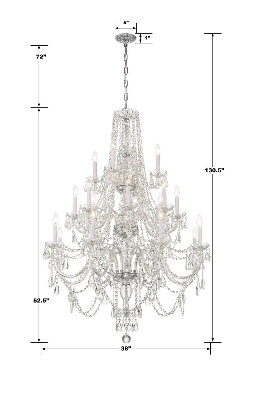 Traditional 20 Light Crystal Chandelier
