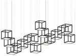 Cubix 120.5" Wide 12.Light Satin Black LED Pendant