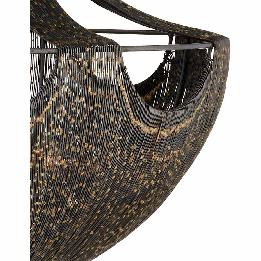 Eduardo 6 Light 30" Wide Chandelier with Black Metal Shade