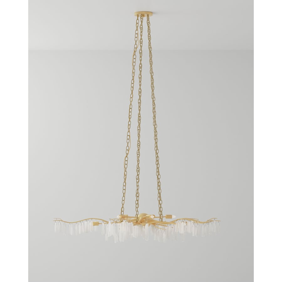 Forest Light 10 Light Wrought Iron Chandelier with Crystal Accents