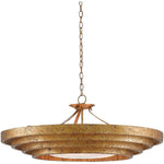 Belle 3 Light 36" Wide Wrought Iron Pendant with Glass Shade