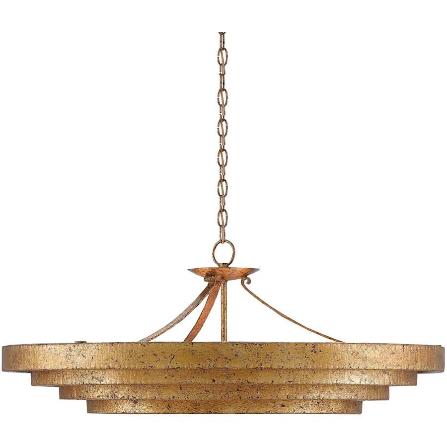 Belle 3 Light 36" Wide Wrought Iron Pendant with Glass Shade