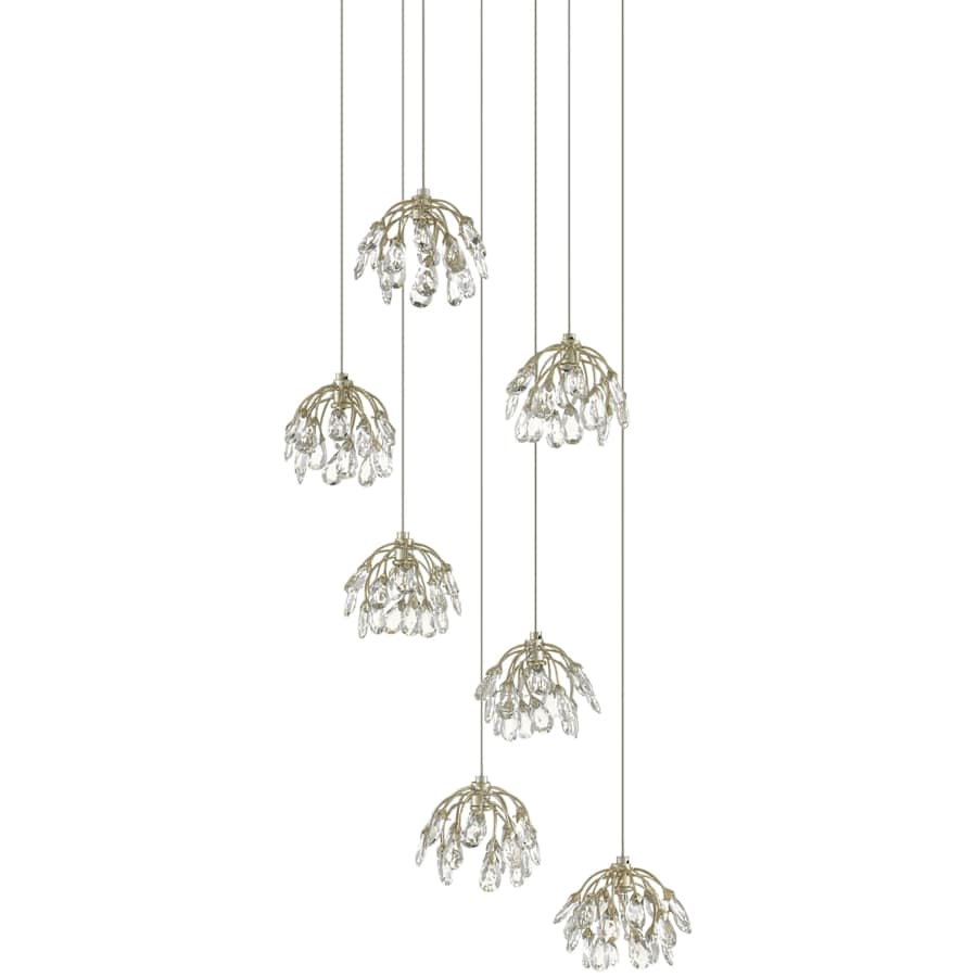 Crystal Bud 7 Light 13" Wide Crystal Multi Light Pendant