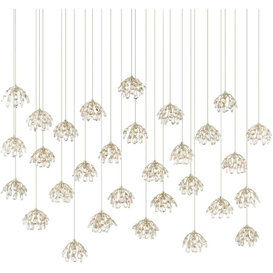 Crystal Bud 30 Light 56" Wide Crystal Linear Pendant