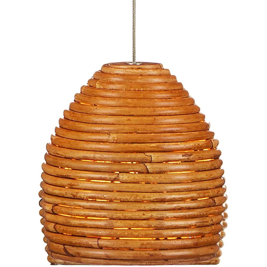 Beehive 36 Light 37" Wide Wood Multi Light Pendant