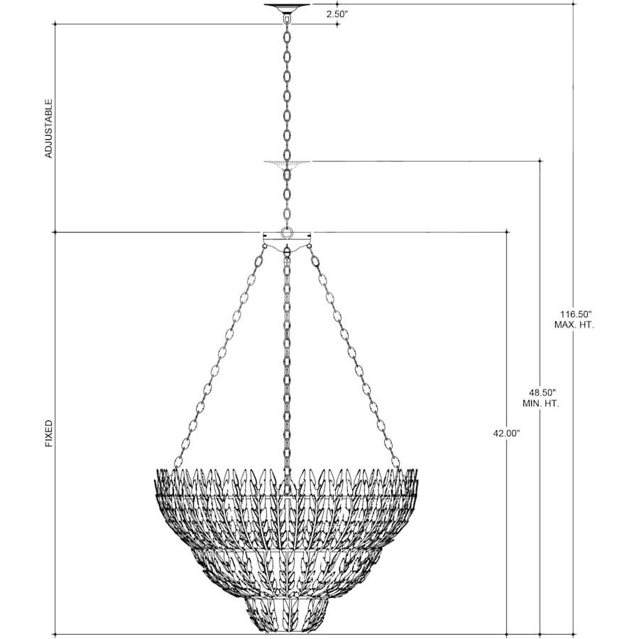 Magnum Opus 7 Light 35" Wide Waterfall Chandelier