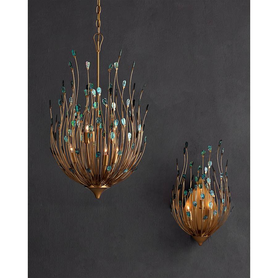 Delphos 6 Light 20" Wide Wrought Iron Pendant