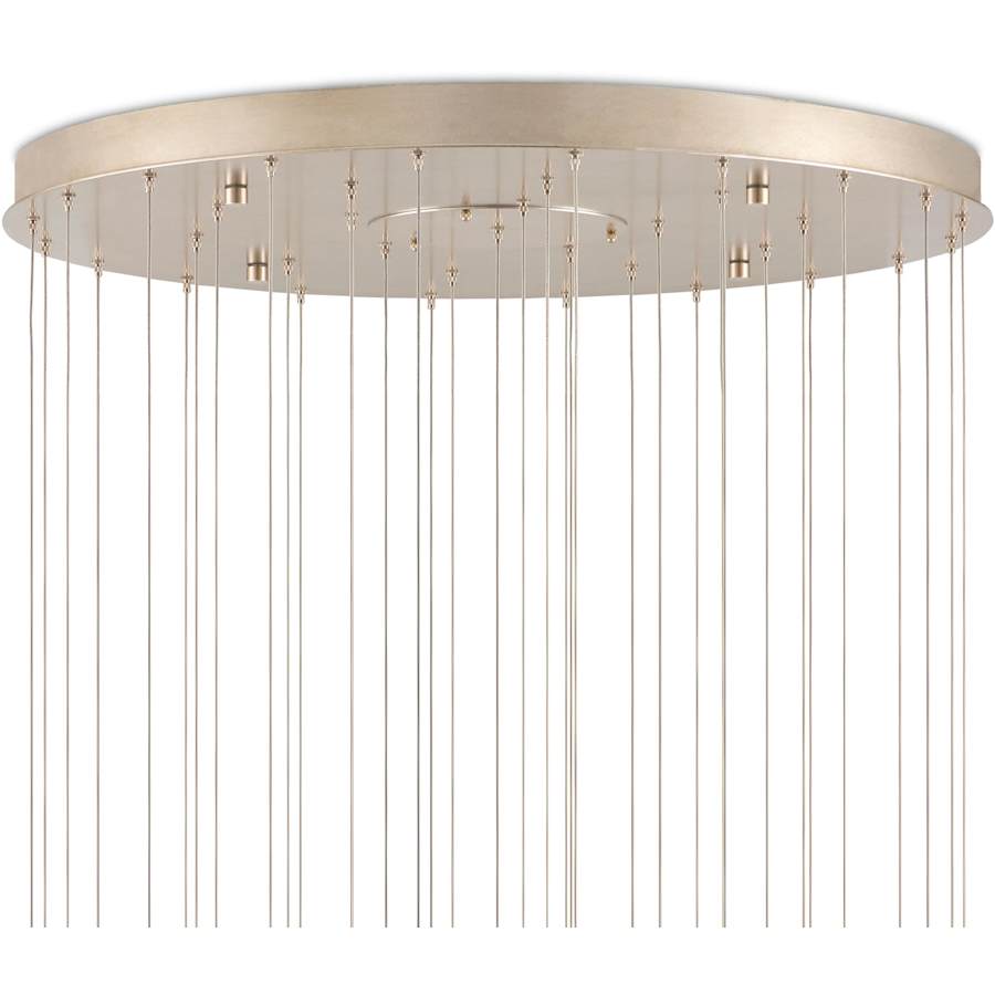 Virtu 36 Light 33" Wide Wrought Iron Multi Light Pendant with Clamrose Shell Shades