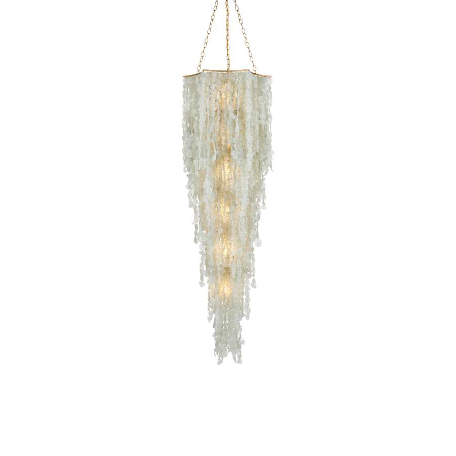 Verre de Mer 6 Light 24" Wide Wrought Iron Chandelier