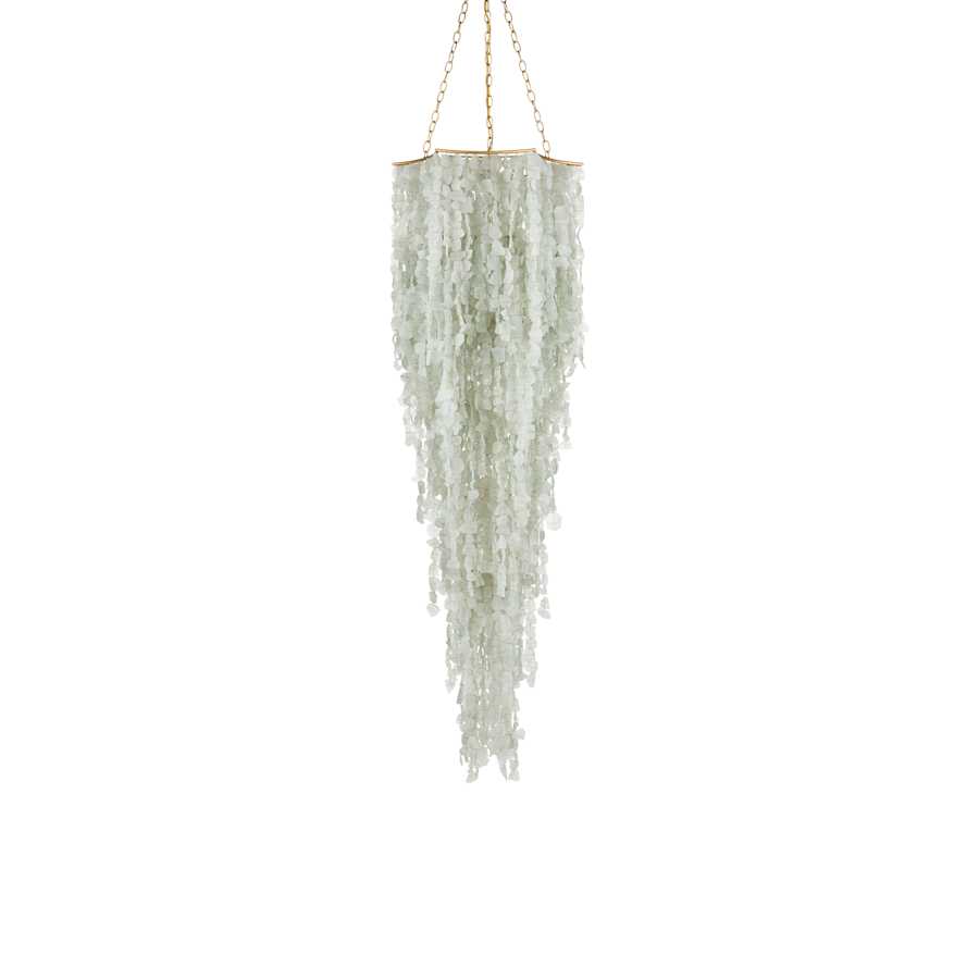 Verre de Mer 6 Light 24" Wide Wrought Iron Chandelier