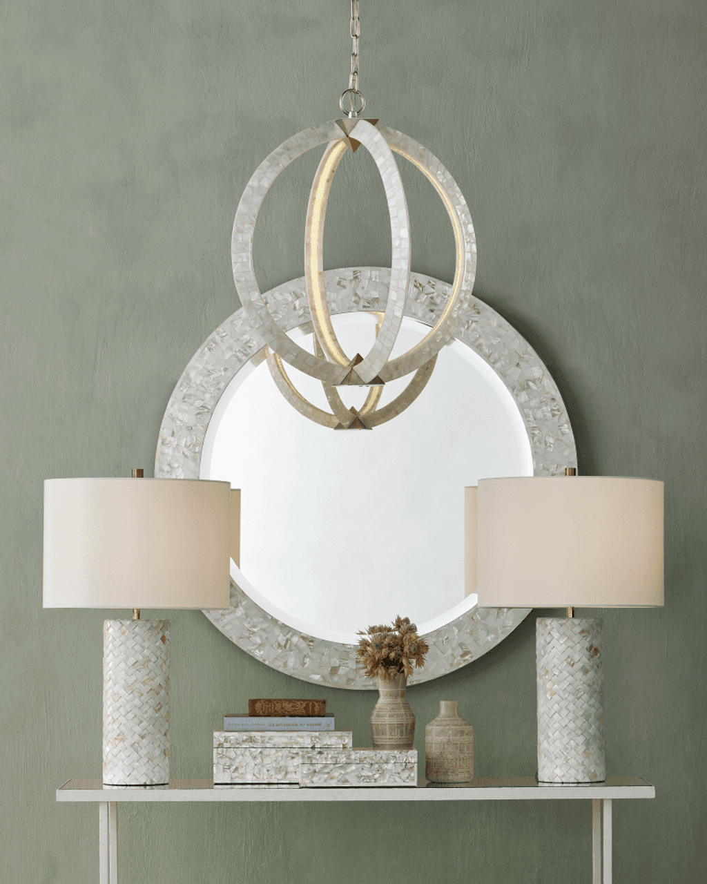 Arietta White Orb Chandelier