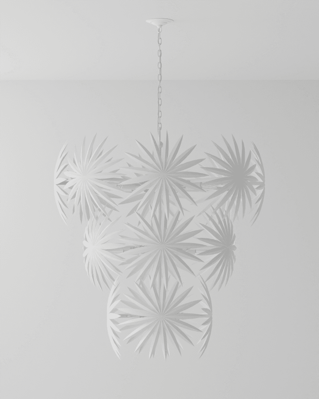 Bismarkia Large White Chandelier