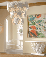 Bismarkia Large White Chandelier