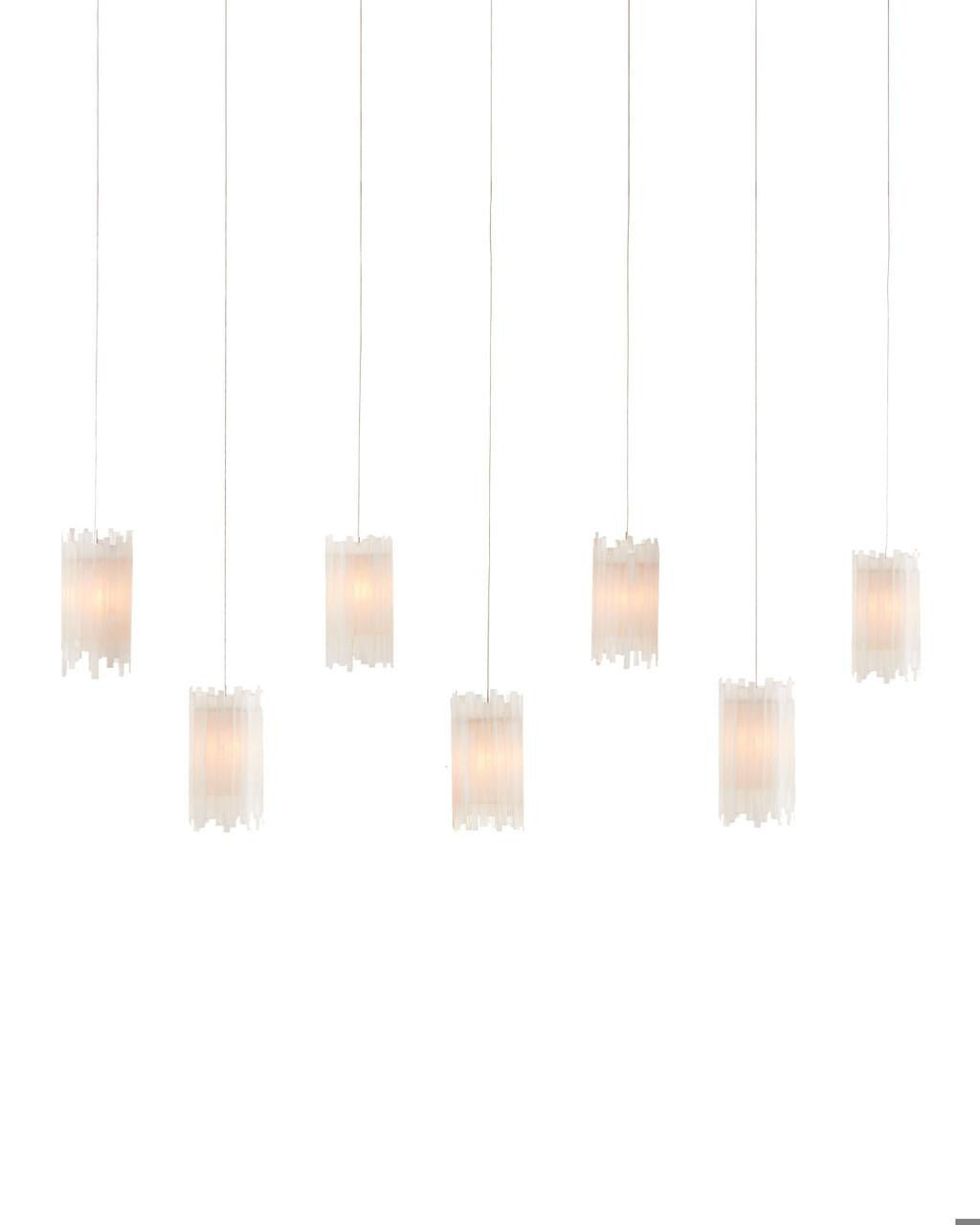 Glace Mirror 7-Light Linear Multi-Drop Pendant