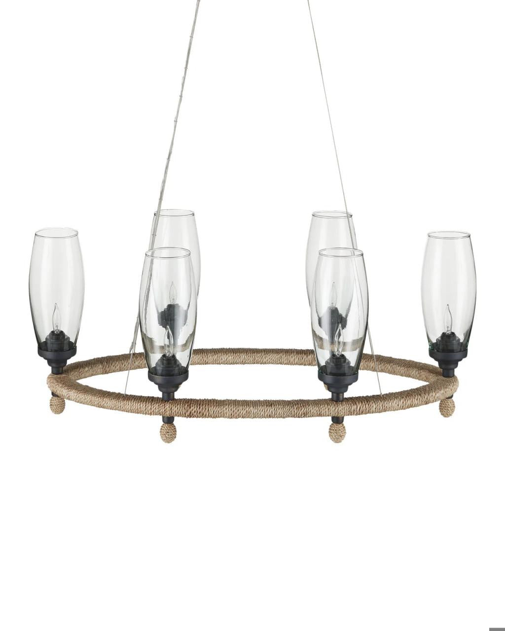 Moon Night Gray & Gold Orb Chandelier
