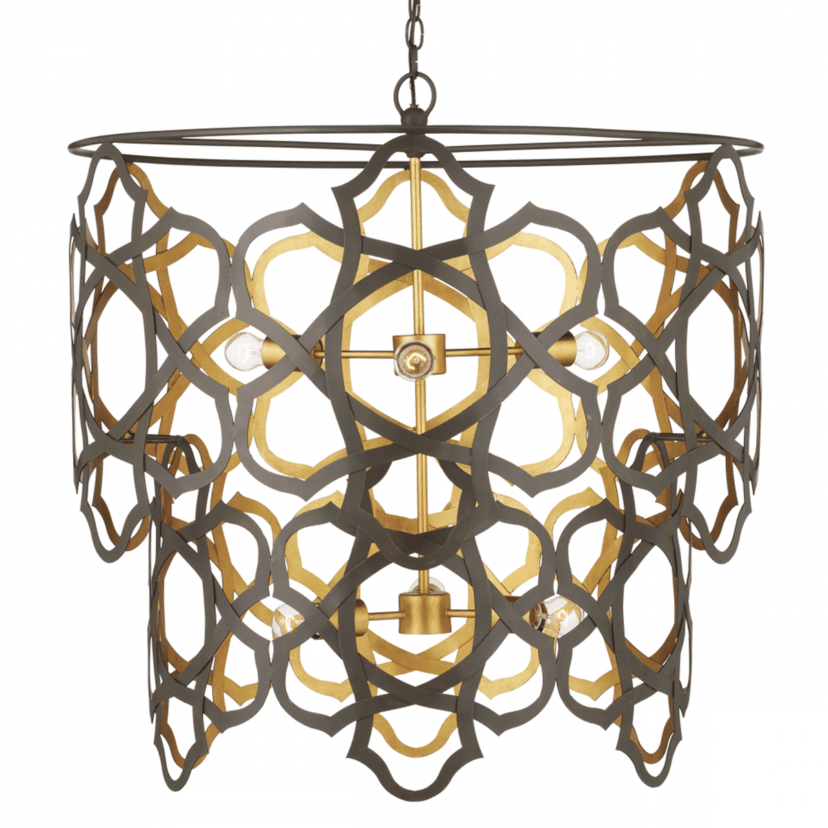 Mauresque Medium Bronze & Gold Chandelier