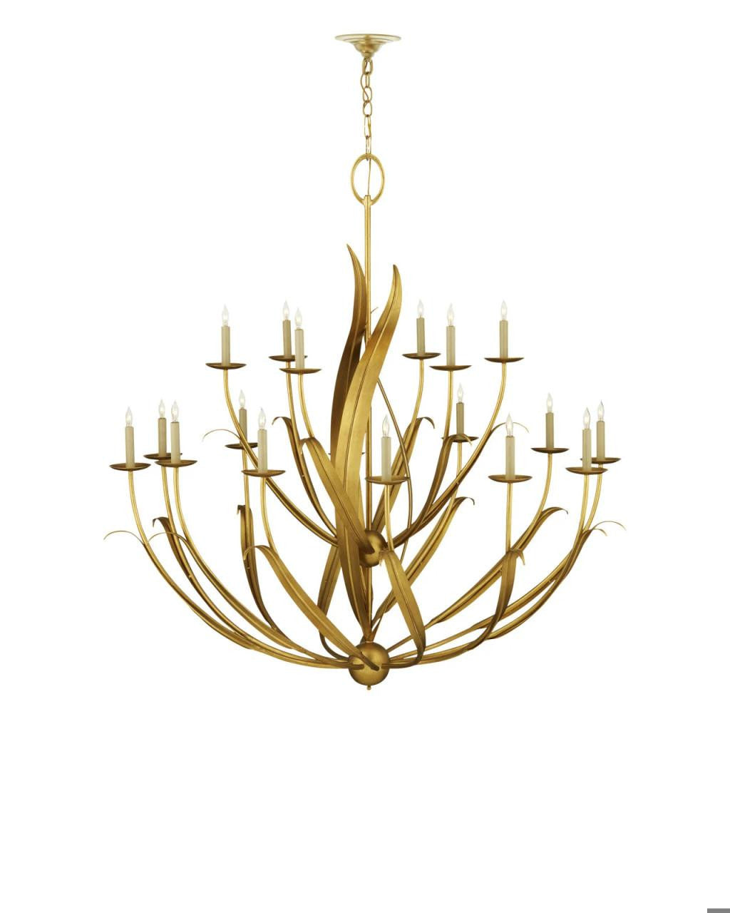 Menefee Large Gold Chandelier