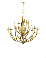 Menefee Large Gold Chandelier