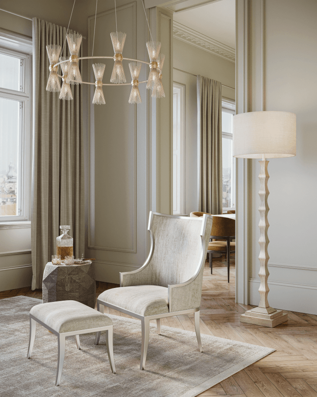 Novatude Gold & Silver Chandelier