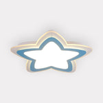 Star Shape Metal Flush Mount White Ceiling Light with a Finish and Single LED Light