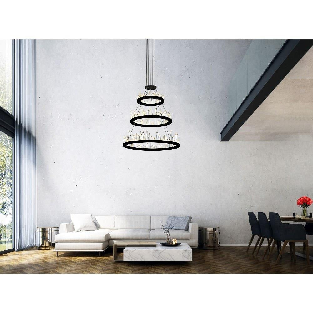 CWI Lighting - 1043P42-3-101 - LED Chandelier with Black Finish