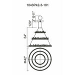 CWI Lighting - 1043P42-3-101 - LED Chandelier with Black Finish