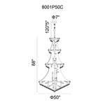 CWI Lighting - 8001P50C - 42 Light Chandelier with Chrome Finish