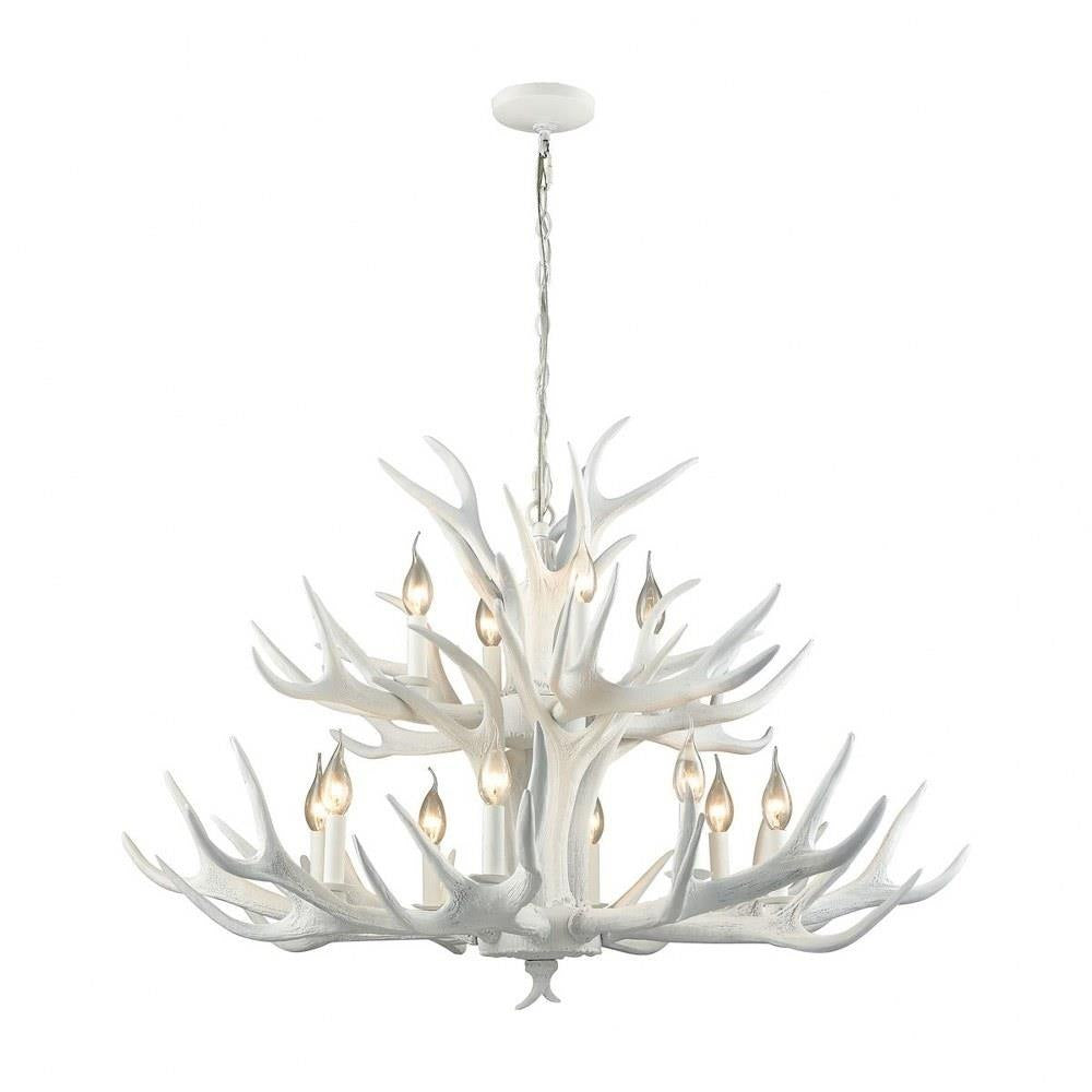 Elk Home - D3318 - Big Sky - Transitional Style w/ Luxe/Glam inspirations - Composite 12 Light Chandelier - 27 Inches tall 39 Inches wide