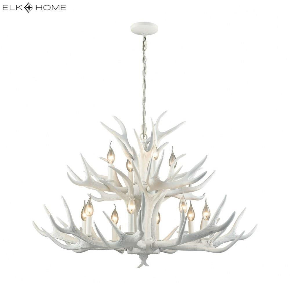Elk Home - D3318 - Big Sky - Transitional Style w/ Luxe/Glam inspirations - Composite 12 Light Chandelier - 27 Inches tall 39 Inches wide